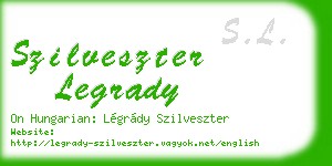 szilveszter legrady business card